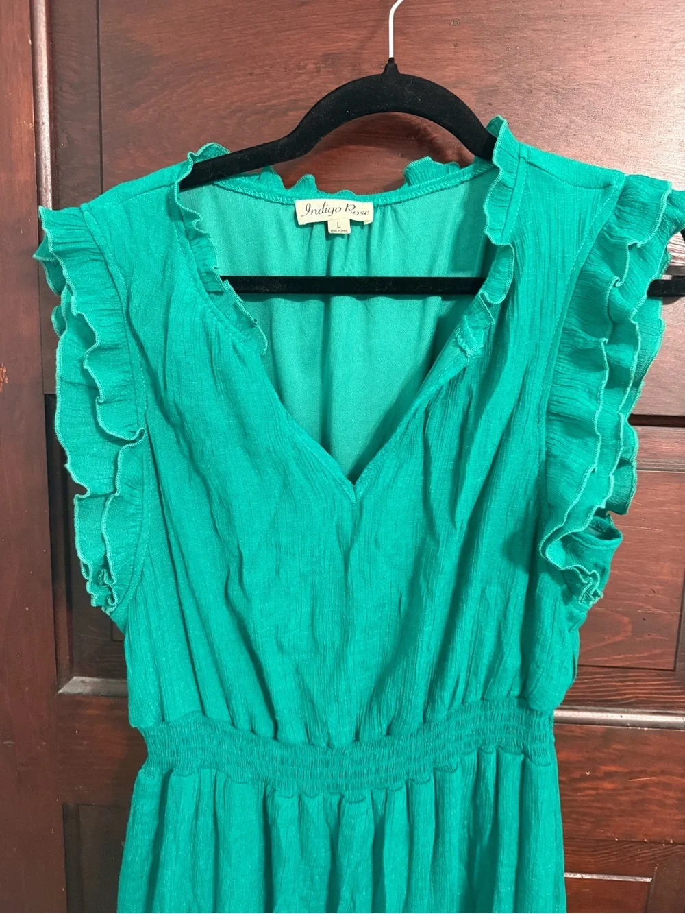 indigo Rose teal midi